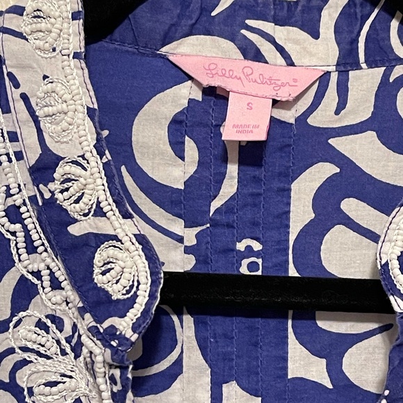 Lilly Pulitzer Beaded Neckline Top - Picture 6 of 6